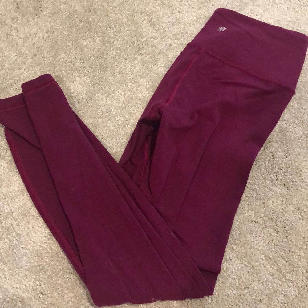 Athleta pink purple elation 7/8 tight